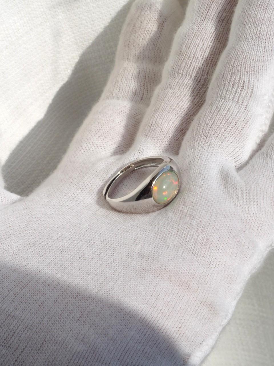 エチオピアオパール10 S925wsモダンリング1枚目の画像