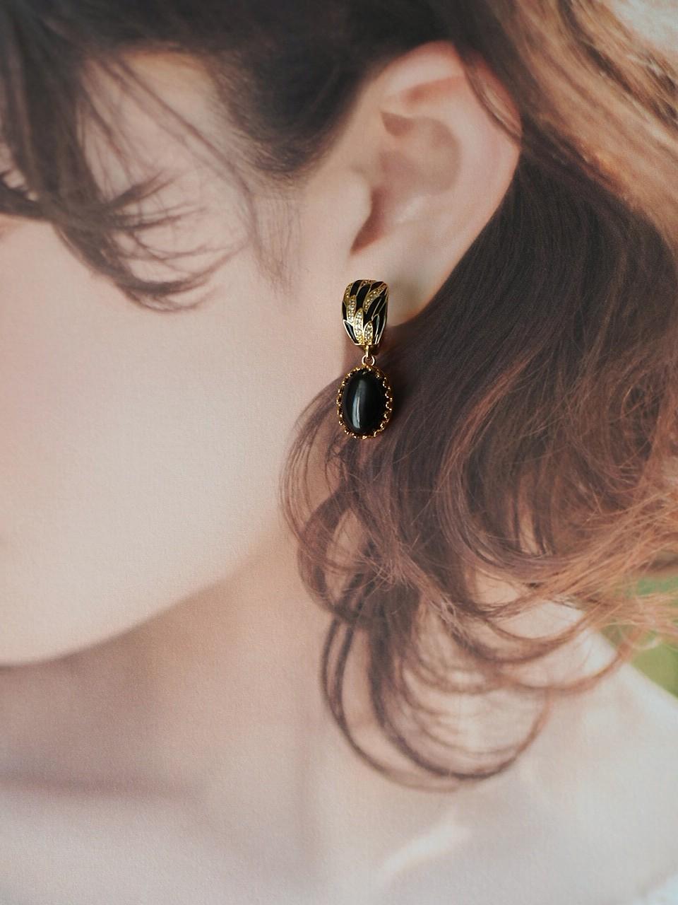 選択型:ブラックスター14 K14fd製 デザインorシンプルフープピアス1枚目の画像