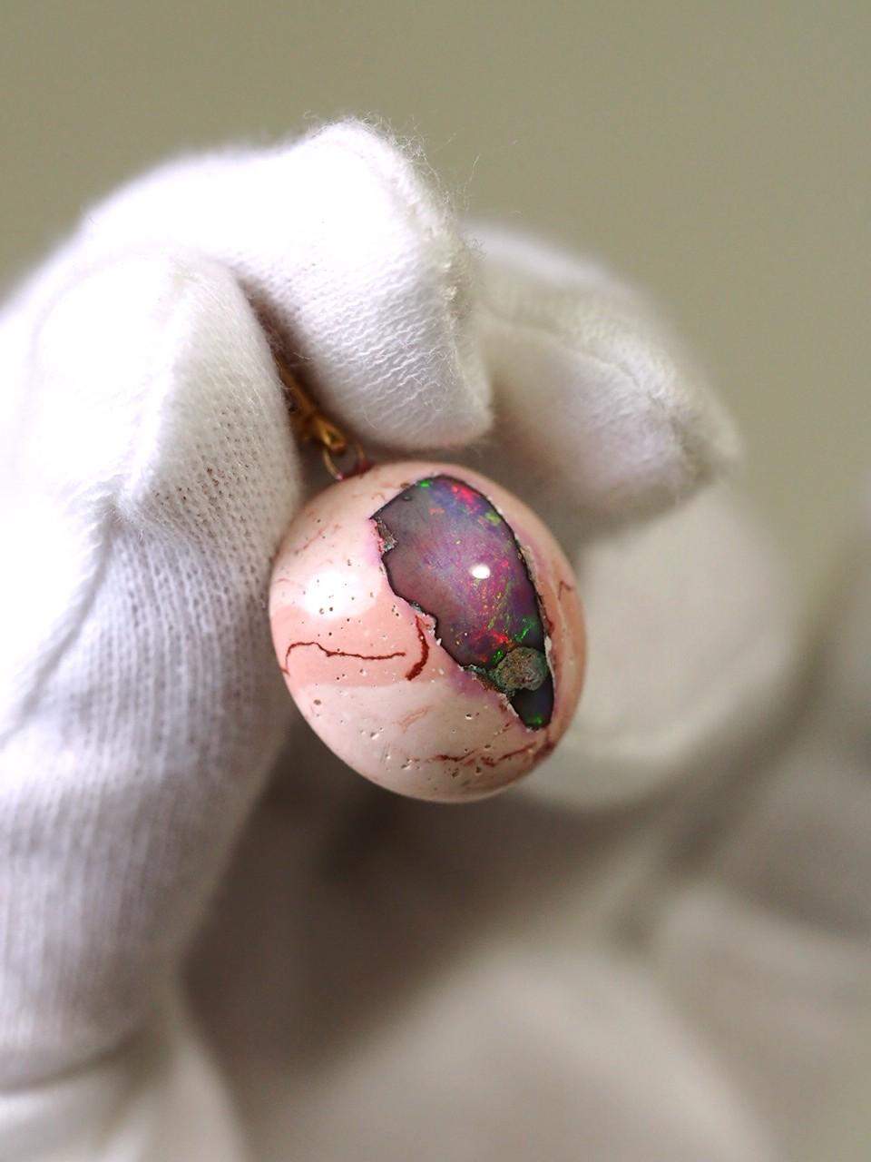 Galaxyオパール19 All K14gf製デザインバチカンペンダントトップ❀1枚目の画像