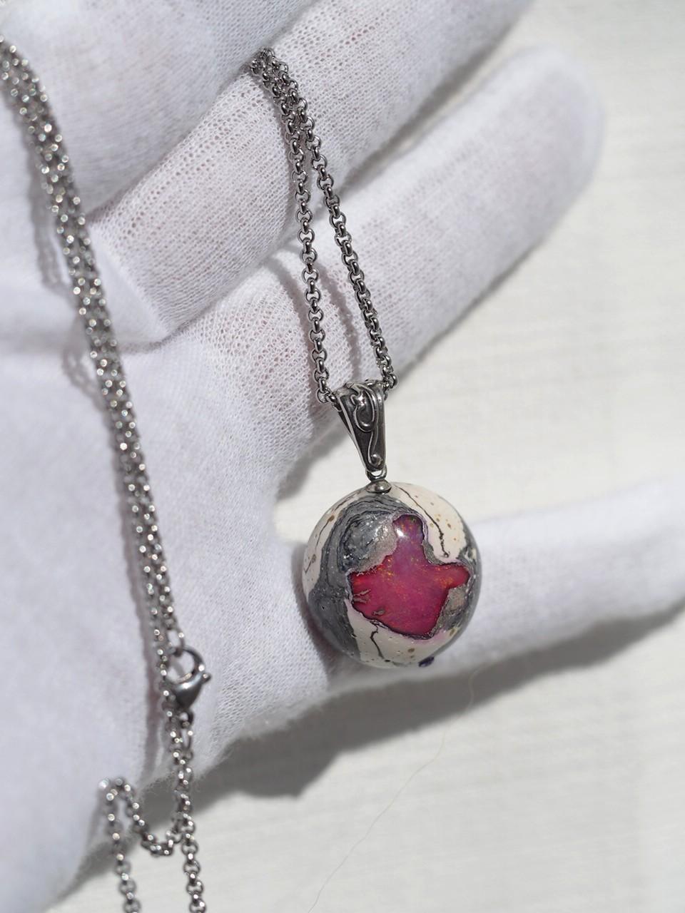 Galaxyオパール20 S925アンティークシルバーデザインバチカンペンダントトップ❀ No B21枚目の画像